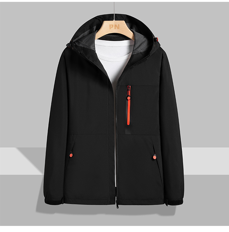 秋薄款户外运动登山服夹克开衫单衣休闲宽松冲锋衣情侣款KM-LP2188图6