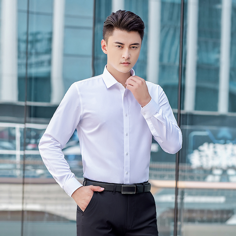全棉免烫长袖衬衫男款188-K8长袖衬衫男图2