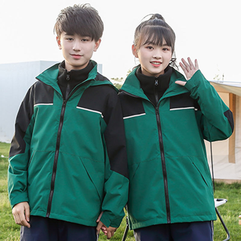户外冲锋衣摇粒绒内胆三合一可拆卸登山服童款ZT1-9202童图4