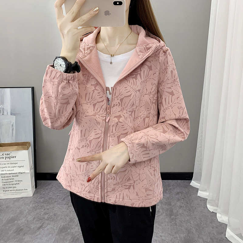 软壳连体绒时尚防水冲锋衣KH-YM008女款图5