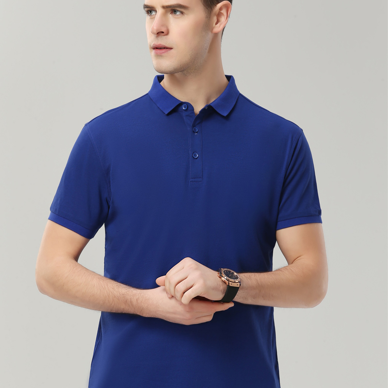 180g60支商务翻领短袖POLO衫通款POLO衫31-1891图2