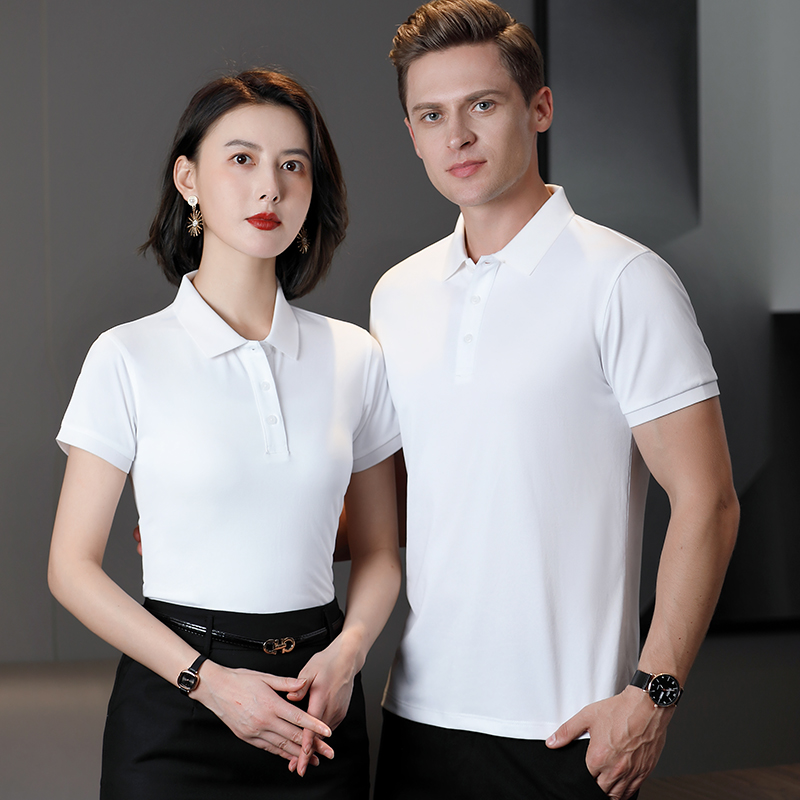 40支蚕丝棉纯色翻领短袖POLO衫通款GJ15-6602图3