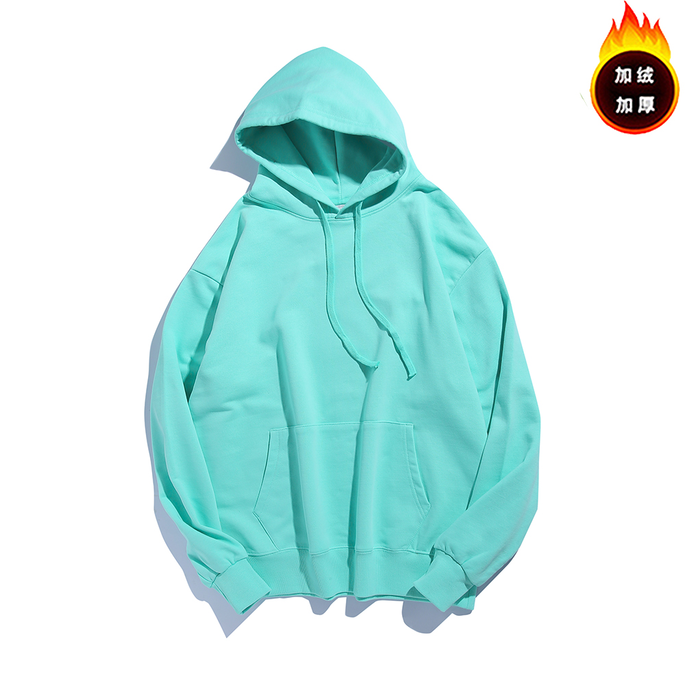450g银狐绒套头加绒加厚纯色连帽卫衣BQ1-r-001图8