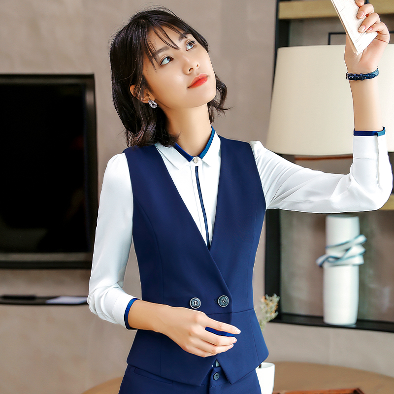 商务正装气质修身西装马甲女款DY2-7003西装马甲图2