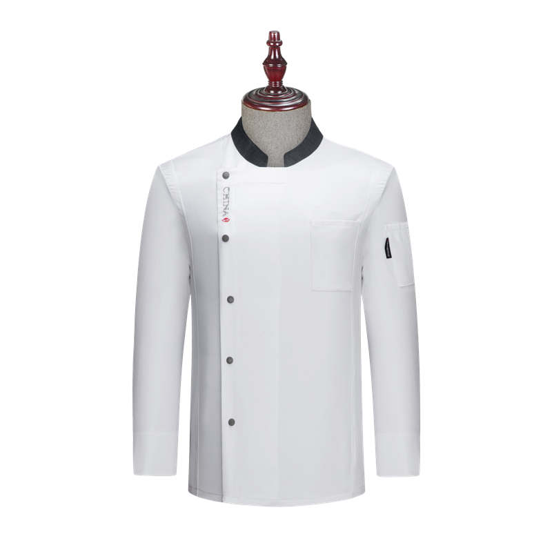 弹力棉一扣长袖厨师服上衣H20-AC22-5019图8