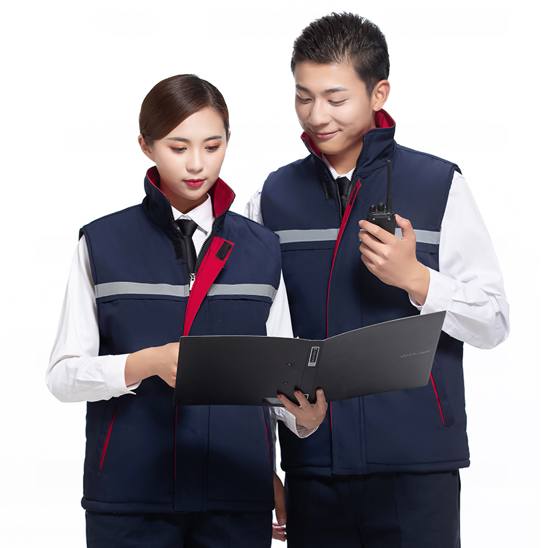 全工艺涤棉帆布加棉内衬口袋马甲AQS-902图2