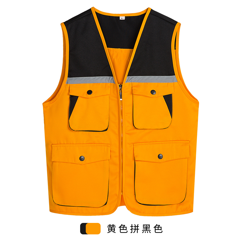拼色反光立体多兜多口袋马甲E01-S9002图4