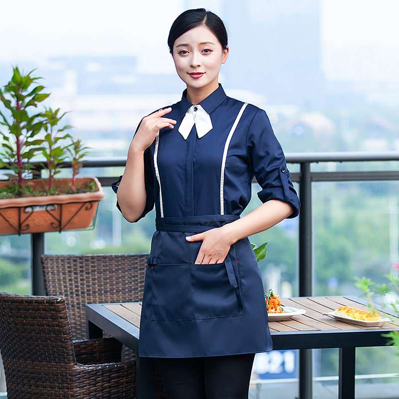 舒美呢西餐厅衬衣服务员工作服H10-22013女款
