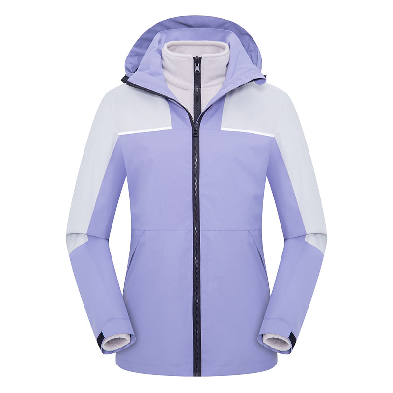 户外冲锋衣摇粒绒内胆三合一可拆卸登山服女款ZT1-9202女图2