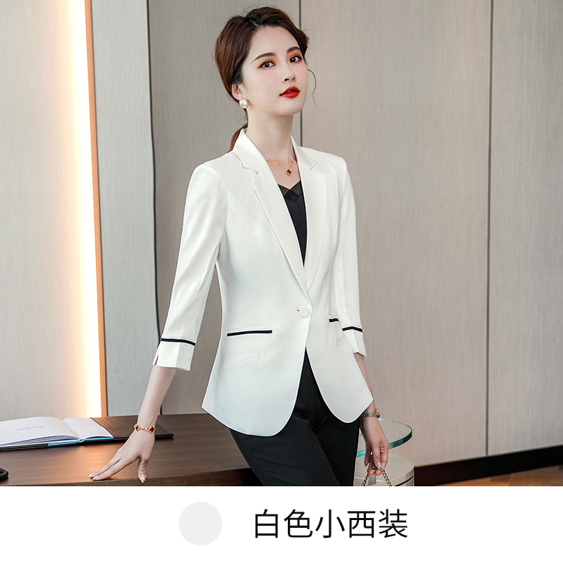 格子修身商务通勤职业西服外套女50-995外套图2