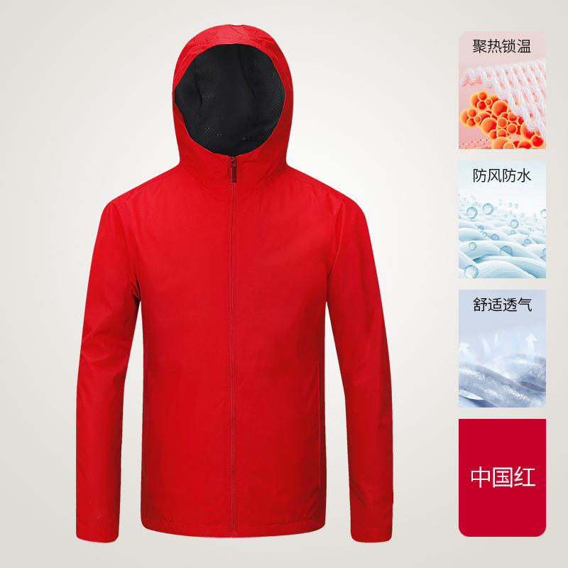 防泼水登山服单层冲锋衣H09-J2022图2