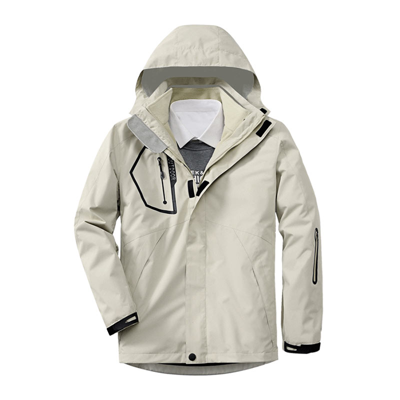 三合一可拆卸加绒外套冲锋衣冬季户外登山服情侣款KM-1202cfy图4