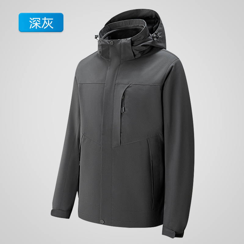 户外运动登山服三合一套装抓绒内胆冲锋衣男款KT2-220807图2