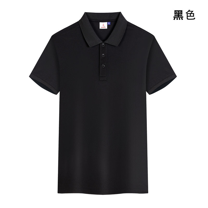 200克蚕丝珍珠棉无条纹短袖POLO衫GJ22-V1图2