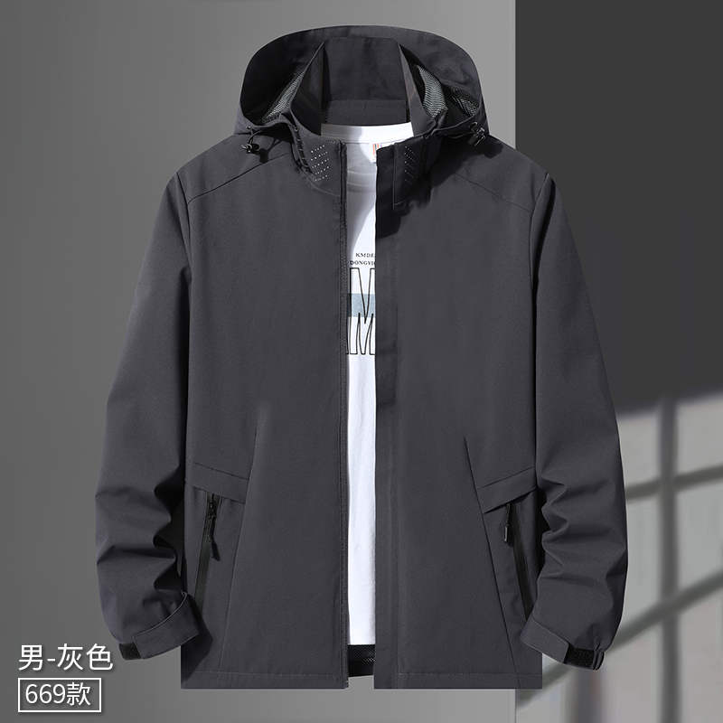 迷彩6边格春秋单层冲锋衣KE2-669迷彩男款图8
