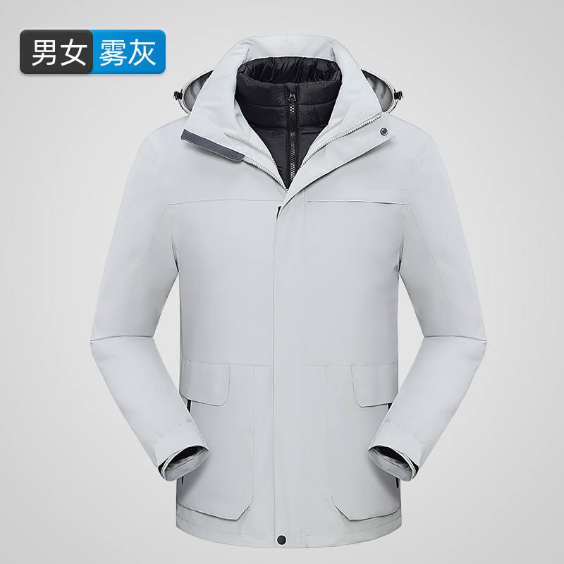 情侣商务款羽绒内胆三合一防风防水冲锋衣男款KT2-220887图3