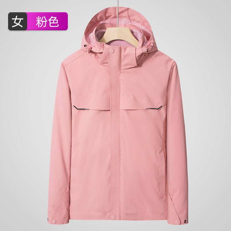 多功能防风防水三合一抓绒内胆冲锋衣女款KT2-99899B图3