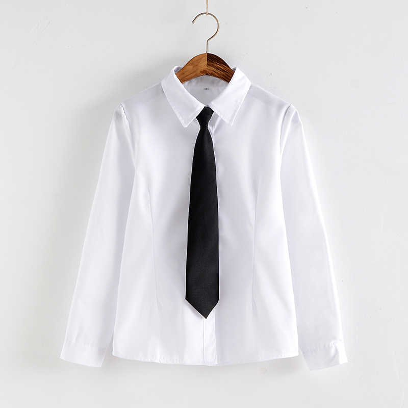 190g简约时尚休闲长袖衬衫女款GJ23-M038(含领带)