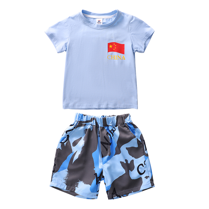 夏季儿童军训经典迷彩服短袖套装两件套455-8213图2