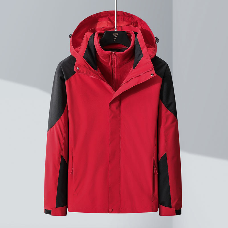 运动登山服两件套水貂绒内胆三合一冲锋衣男款KU-9988男款图2