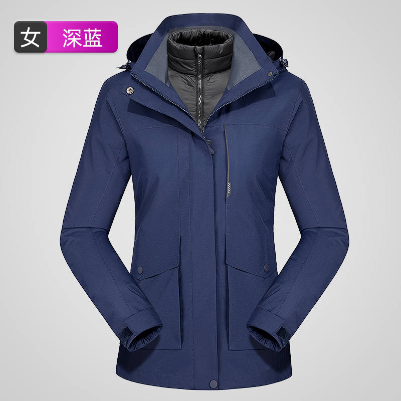 防风防水情侣登山滑雪服三合一羽绒内胆冲锋衣女款KT2-110816Y图3