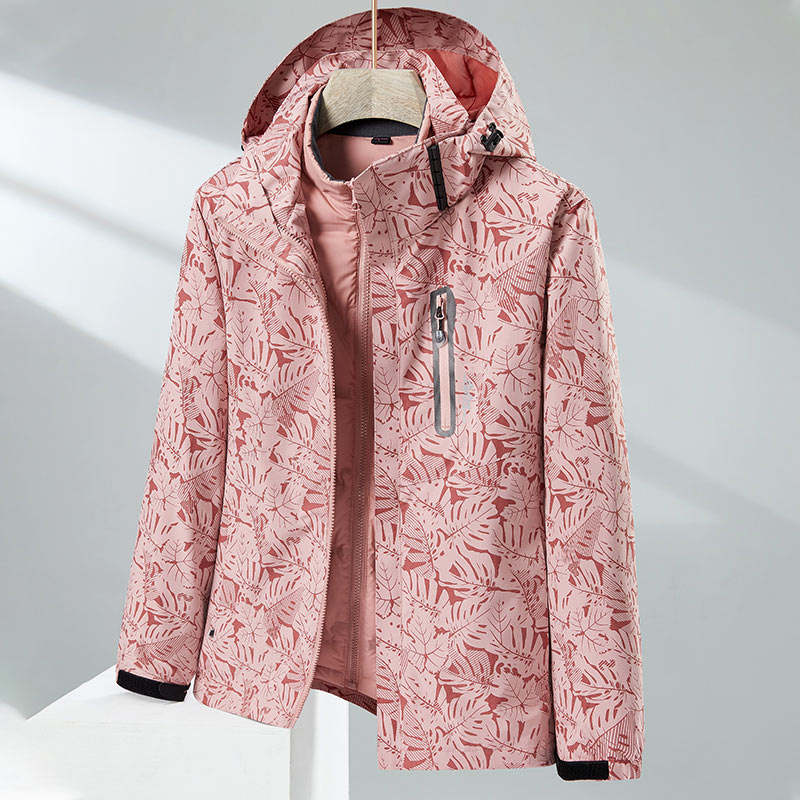 运动登山服两件套羽绒内胆三合一冲锋衣女款KO-21519女款图7