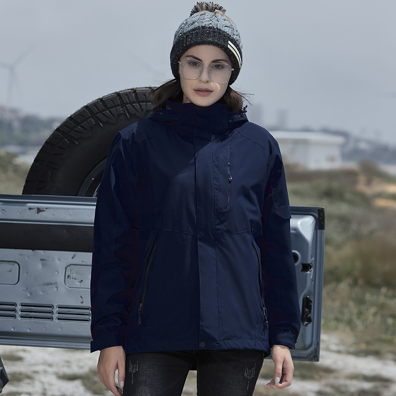 三合一户外抓绒衣内胆两件套登山服冲锋衣情侣款KM-W99001图11
