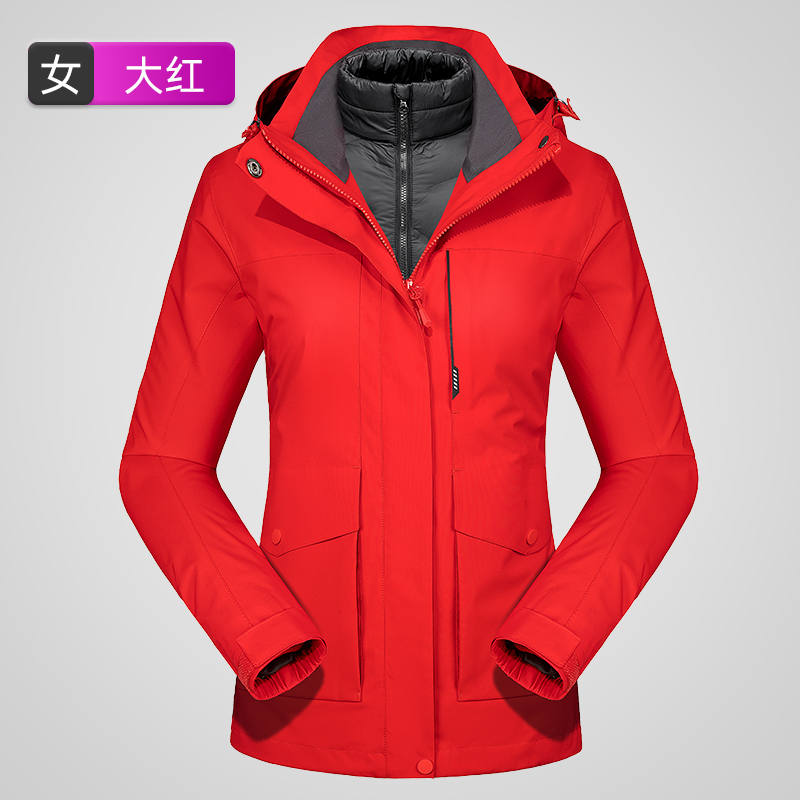防风防水情侣登山滑雪服三合一羽绒内胆冲锋衣女款KT2-110816Y图6