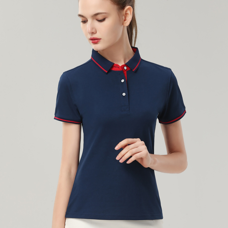 190g40支商务翻领短袖POLO衫女款31-1878女图3