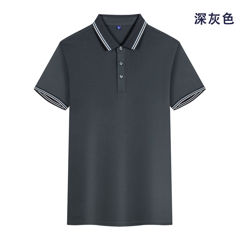 200克天丝绸丝棉红白条纹夏季POLO衫GJ22-S388图5