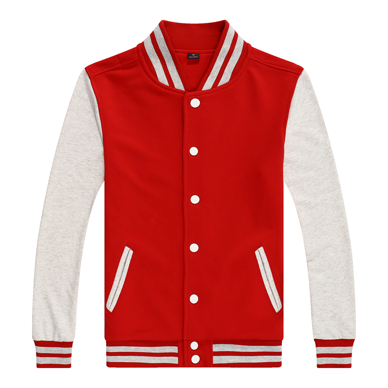 500g32支CVC运动休闲立领撞色棒球服W02-601图2