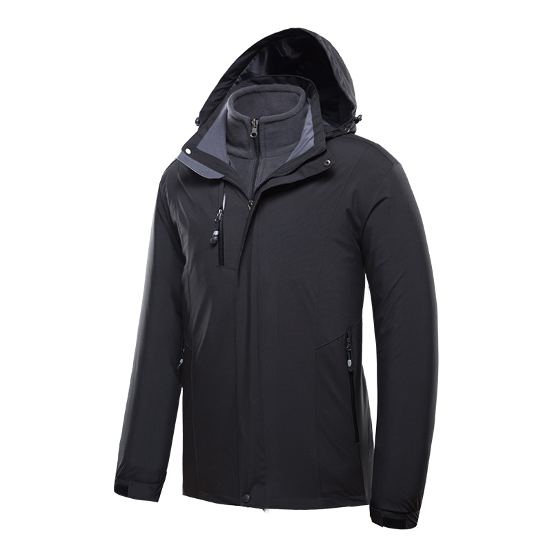 冬季新款冲锋衣三合一两件套可拆卸工作服登山服情侣款KM-7718图2