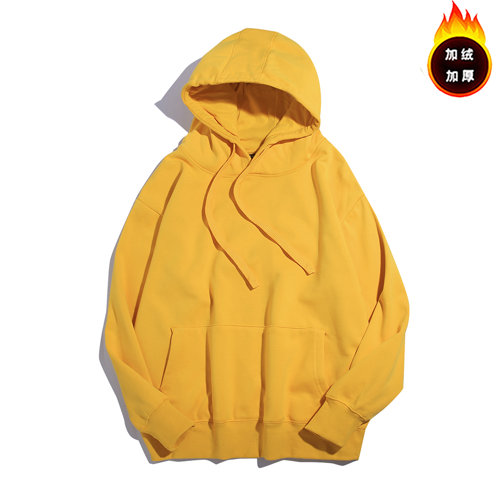 450g银狐绒套头加绒加厚纯色连帽卫衣BQ1-r-001图3