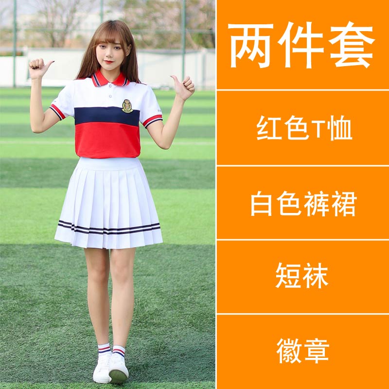 中学生校服套装学院风班服夏季运动会开幕式毕业照短袖校服两件套女款H23-068图6