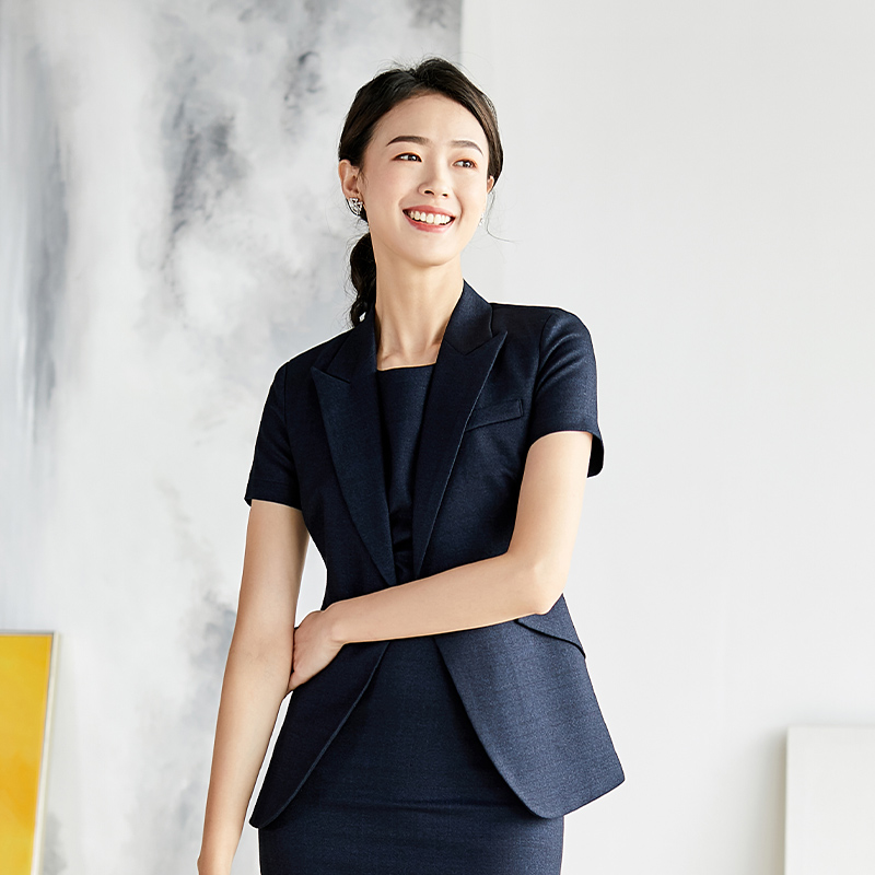 优雅职业一扣短袖西装外套女款59-6901外套图2
