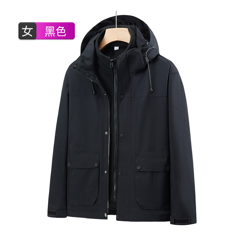情侣三合一可拆卸加厚摇粒绒内胆冲锋衣女款KT2-2288图4