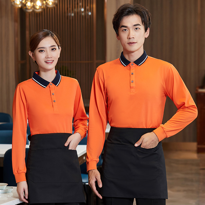 04长袖翻领POLO衫服务员工作服通款H01-2020-59图5