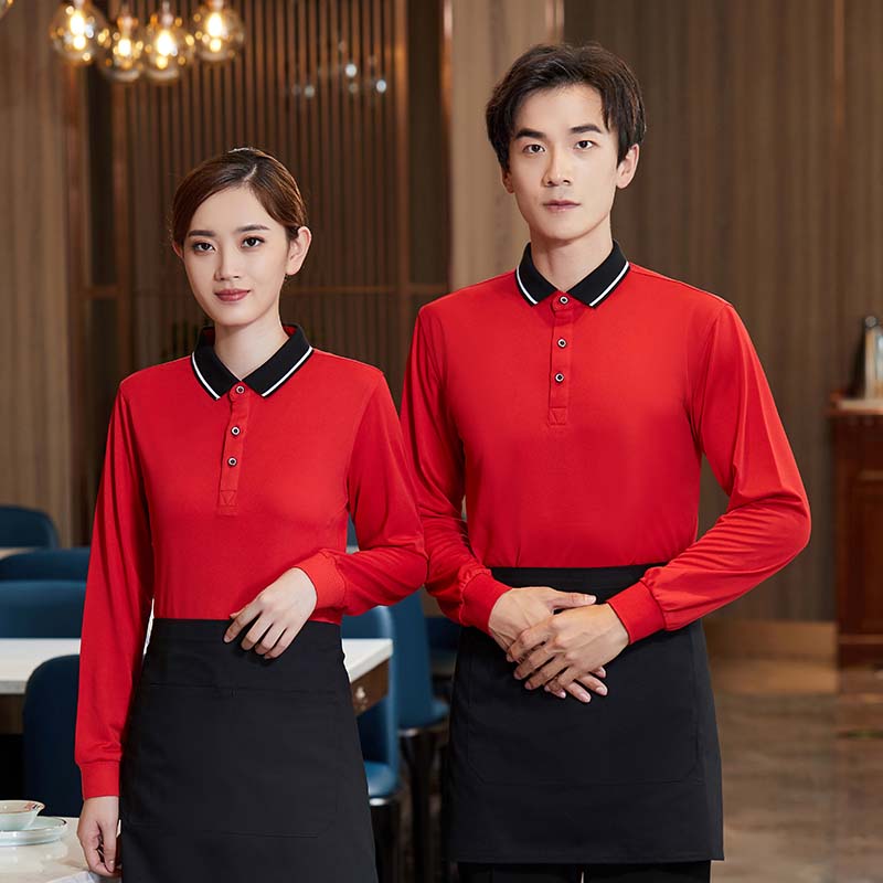 撞色翻领修身酒店服务员工作服上衣SGQ-2020-59图2
