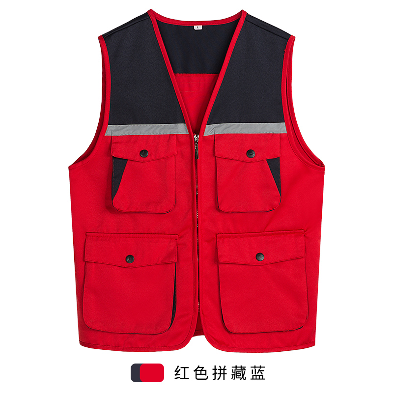 拼色反光立体多兜多口袋马甲E01-S9002图3