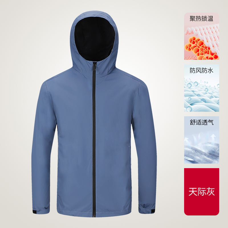 防泼水登山服单层冲锋衣H09-J2022图3