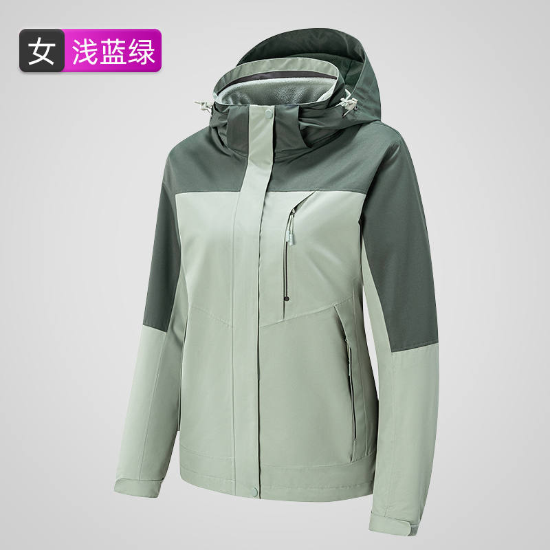 新款户外防风防水三合一抓绒内胆冲锋衣女款KT2-220906图4