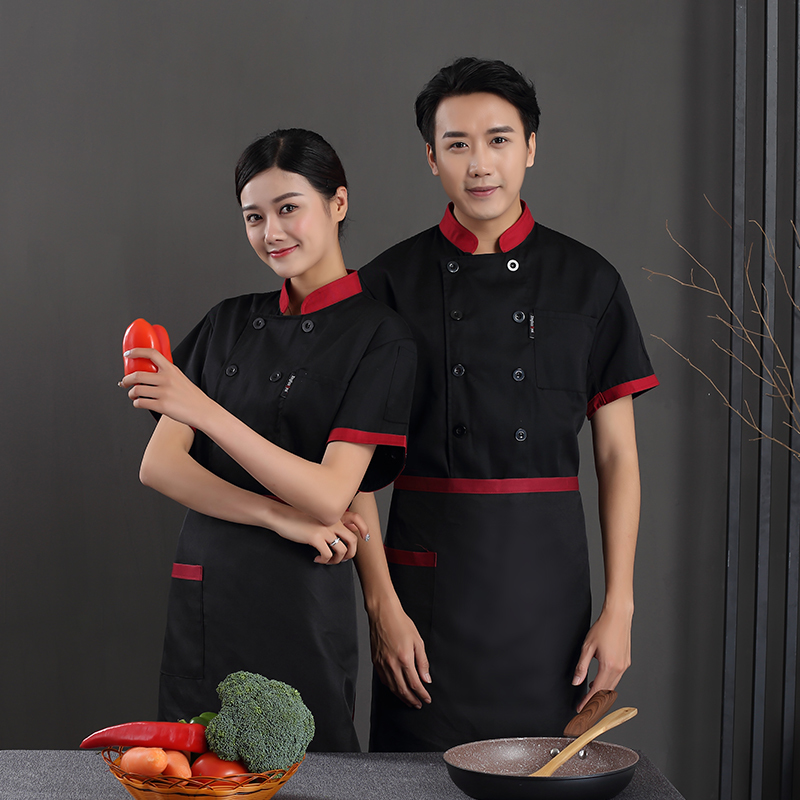 拼领短袖厨师服H12-C0201015图5