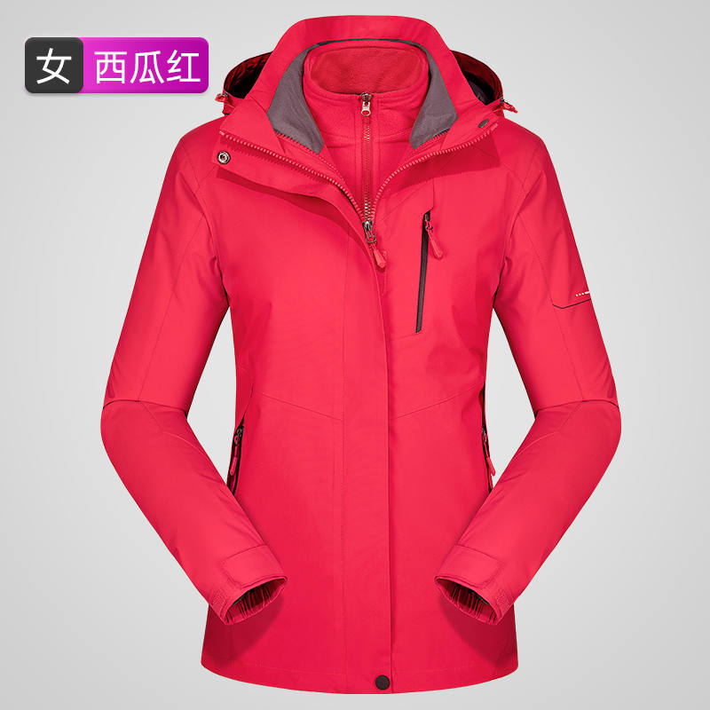 户外运动反光印花三合一摇粒绒内胆冲锋衣女款KT2-110811图3