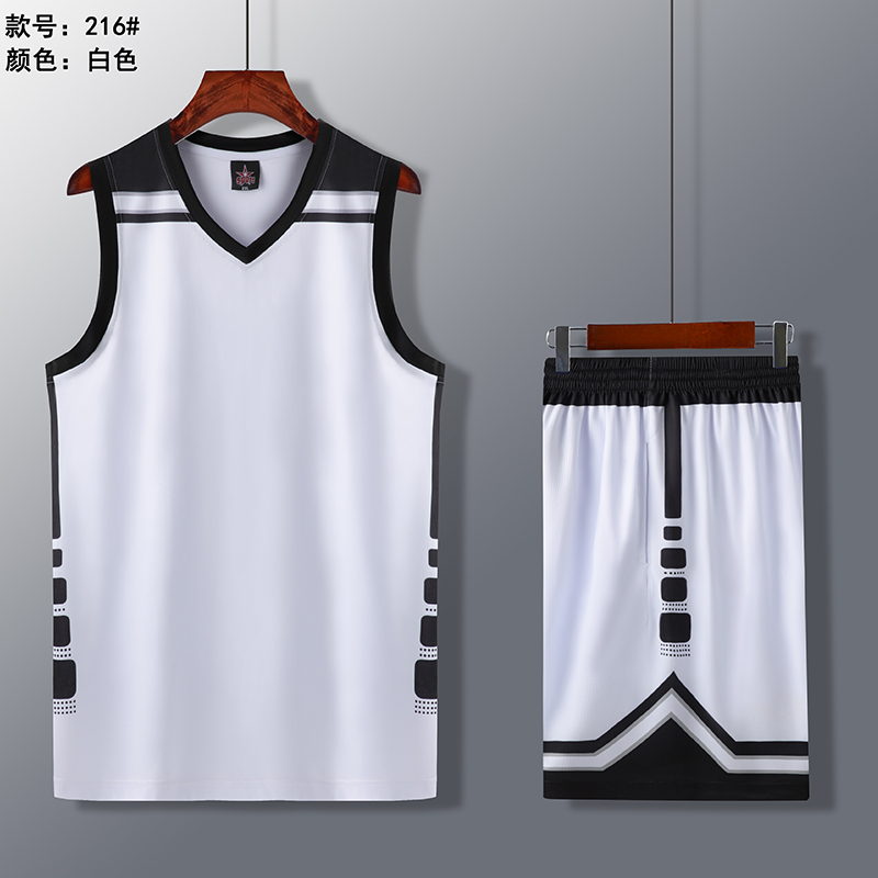 户外运动透气篮球服套装GY1-216成人图2
