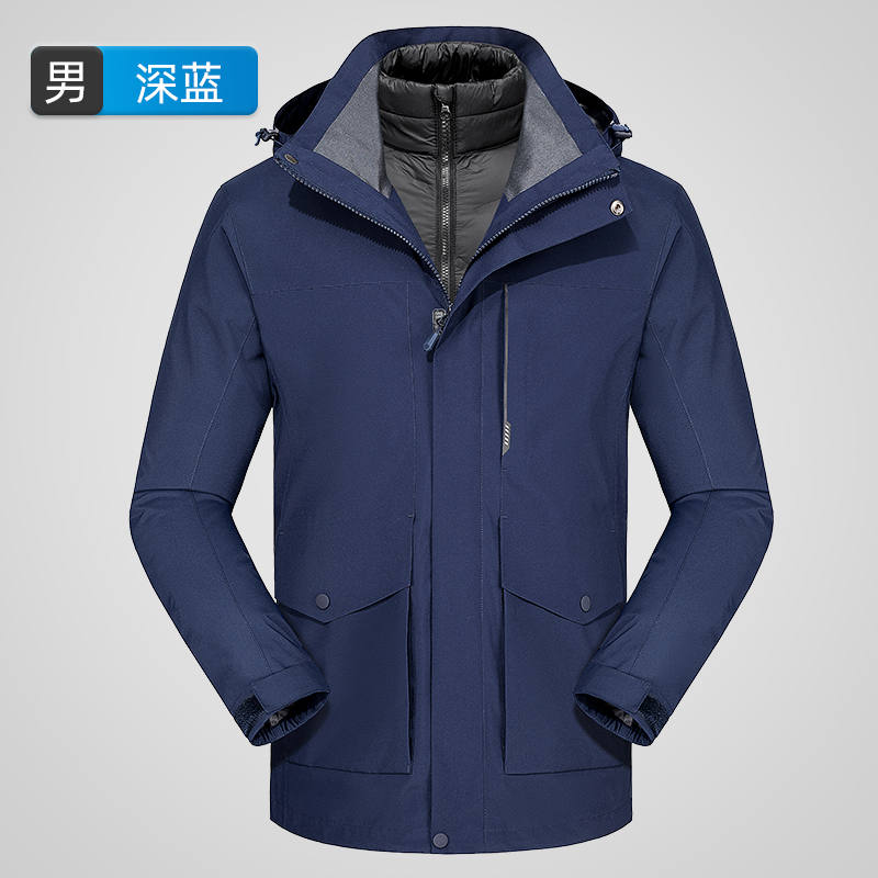 防风防水情侣登山滑雪服三合一羽绒内胆冲锋衣男款KT2-110813Y图4