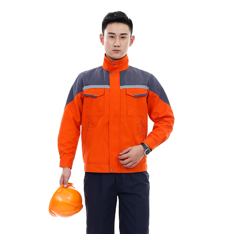 棉毛酵洗帆布春秋长袖套装工作服J02-1811图5