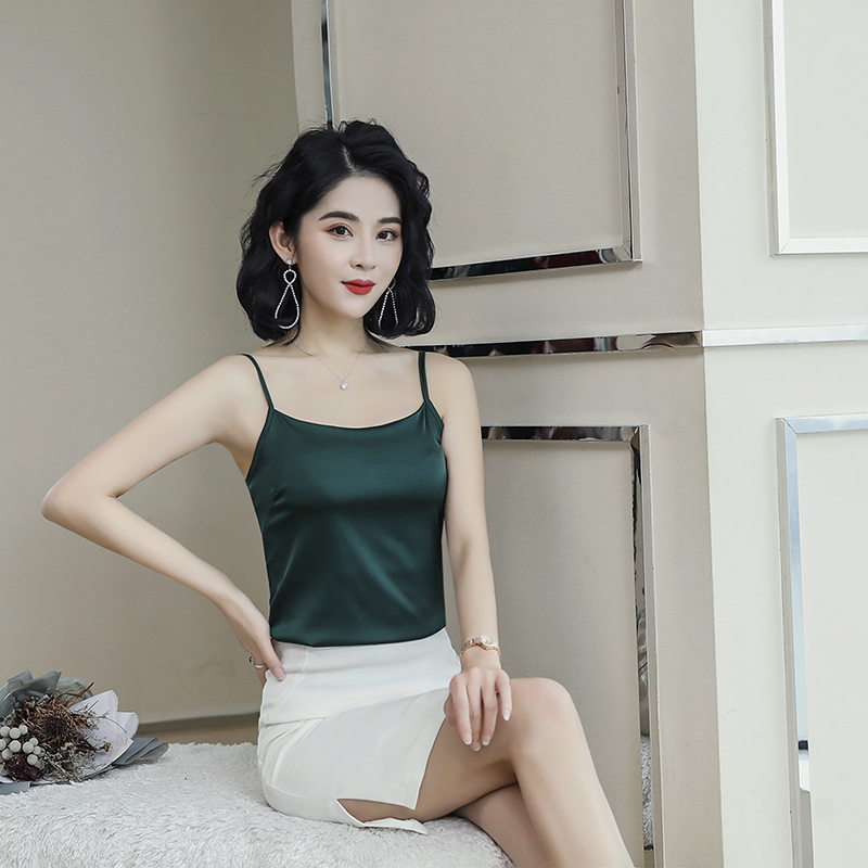 混纺真丝弹力段真丝吊带女DR1-1871图5