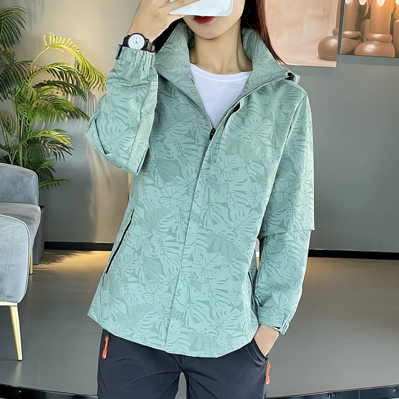 登山运动防刮防水单层外套冲锋衣女款KM-7618图3