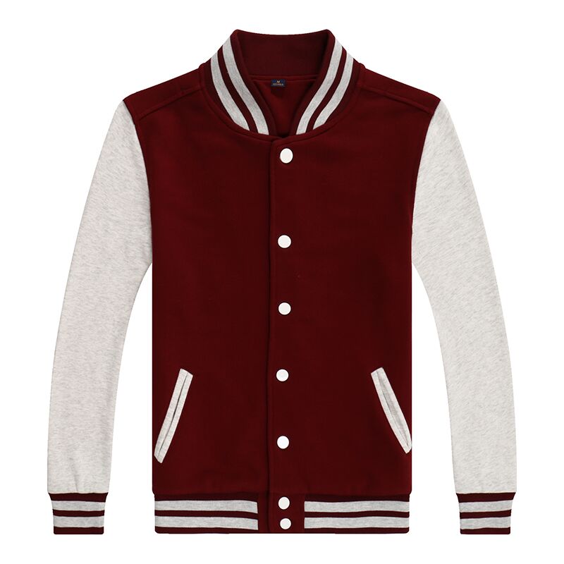 500g32支CVC运动休闲立领撞色棒球服W02-601图3