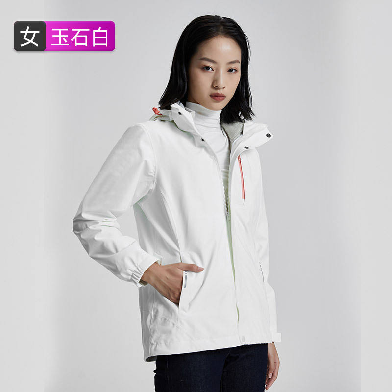 登山服防水防风三合一摇粒绒内胆冲锋衣女款KT2-110842图3